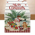 Linen Christmas Table Runner Snowman Xmas Tree Home Dining Table Cover Tablecloth 2023 Navidad Noel Christmas Decorations 2024