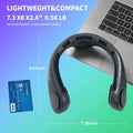 Portable Neck Fan with Unique 3 Motors, Personal Hands Free Wearable Fans with 4000 Mah, Rechargeable Air Conditioner Cool USB Fans, 3 Speeds, Quiet Battery Operated Bladeless Fan, Elegant, for Travel