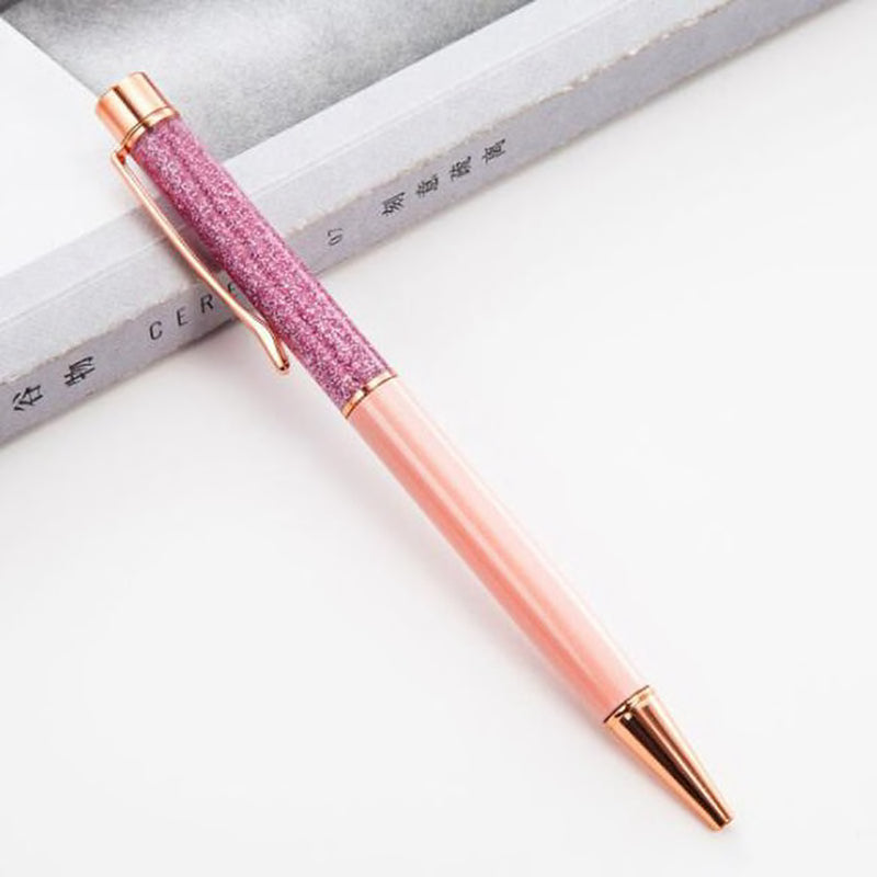 1Pc New Gold Foil Pens Metal Ballpoint Pens Office Birthday Gifts Ballpoint Pens Engraved Name Private Laser Customized Logo Pen