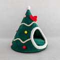 Cat Bed House Christmas Tree Shape Puppy Kennel Washable Cat Mat Kitten Cave Winter Warm Pet Beds for Cats Dogs Pet Accessories