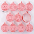 8 Pcs/Set DIY Cake Decorating Tools Christmas Cartoon Biscuit Mould Cookie Cutters Set Plastic Baking Mould Cookie Tools