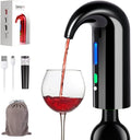 Electric Wine Aerator, Electric Wine Pourer and Wine Dispenser Pump, Multi-Smart Automatic Filter Wine Dispenser with USB Rechargeable for Travel, Home and Bar(Black)