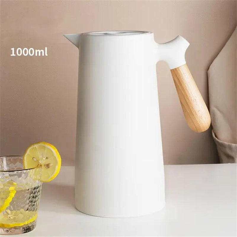 1L Thermos Vintage Water Bottle Thermal Insulation Kettle Home Thermal Insulation Pot Glass Liner Thermos Hot Pitcher Water Jug