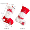 Gifts Pouch Durable Large Cute Christmas Stocking Gift Bag High Capacity Non-Woven Xmas Sock Christmas Ornaments Beautiful