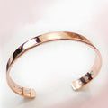 Pure Copper Magnet Energy Health Open Bangle Plated Gold Color Simple Bracelet Bio Healthy Healing Bracelet