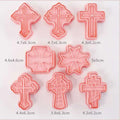 8 Pcs/Set DIY Cake Decorating Tools Christmas Cartoon Biscuit Mould Cookie Cutters Set Plastic Baking Mould Cookie Tools