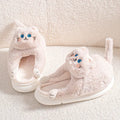 Funny Cat Fuzzy Slippers for Women Bedroom Fluffy Slippers Slip on Slippers for Women Indoor Loaf of Bread Slippers for Women