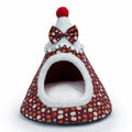 Cat Bed House Christmas Tree Shape Puppy Kennel Washable Cat Mat Kitten Cave Winter Warm Pet Beds for Cats Dogs Pet Accessories