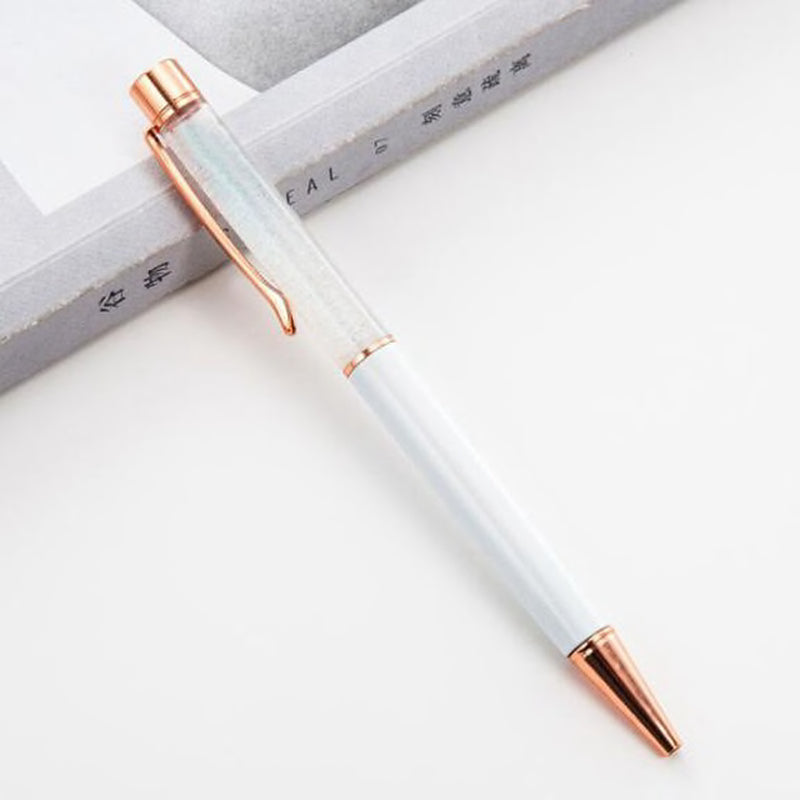 1Pc New Gold Foil Pens Metal Ballpoint Pens Office Birthday Gifts Ballpoint Pens Engraved Name Private Laser Customized Logo Pen