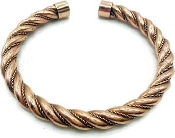 Handmade Traditional Design Twisted Copper Bracelet. 100% Pure Raw Copper Bracelet. (Twisted)