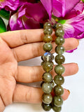 Labradorite Stone round Beaded Bracelet 8 MM Stretch Bracelet