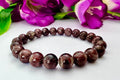 Garnet Stone Bracelet round Beaded Bracelet 8 MM Stretch Bracelet