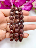 Garnet Stone Bracelet round Beaded Bracelet 8 MM Stretch Bracelet