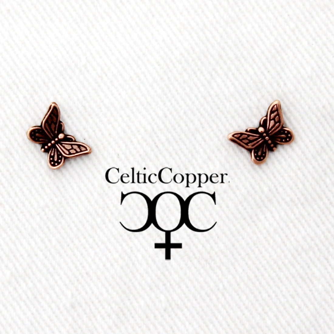 Copper Butterfly Stud Earrings Hypoallergenic Earring Posts Tiny Butterfly Earrings Copper Studs