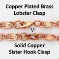 Solid Copper Bracelet Chain Heavy Celtic Scroll Chain Bracelet Copper Bracelet Chain 7.25Mm Scroll Chain Bracelet for Men and Women