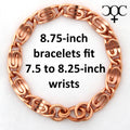 Solid Copper Bracelet Chain Heavy Celtic Scroll Chain Bracelet Copper Bracelet Chain 7.25Mm Scroll Chain Bracelet for Men and Women